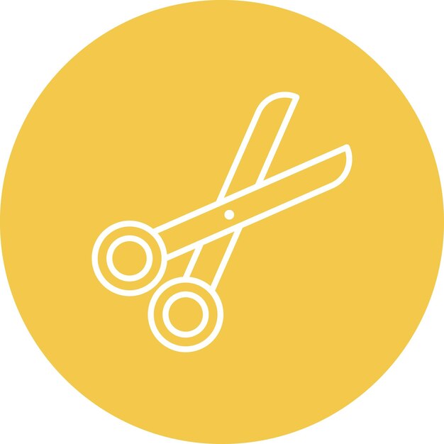 Imagen vectorial del icono de las tijeras Se puede utilizar para papelería de oficina