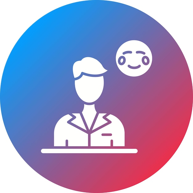 La imagen vectorial del icono tímido se puede usar para la inteligencia emocional