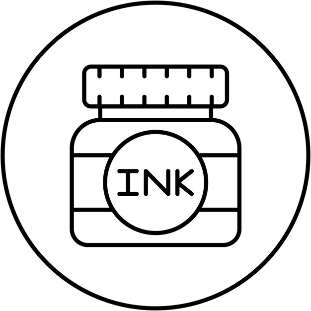 La imagen vectorial del icono de tinta se puede utilizar para la creatividad