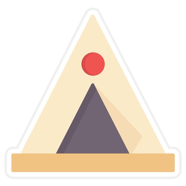 Imagen vectorial de icono de Tipi Se puede usar para Wild West