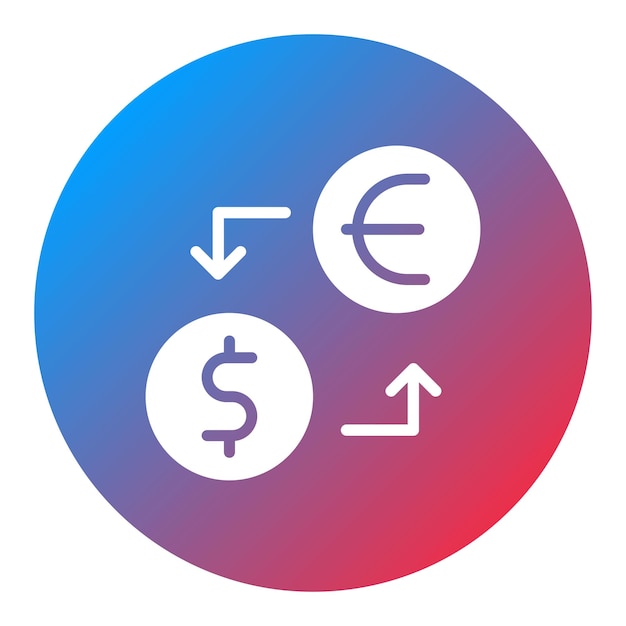 Imagen vectorial del icono de los tipos de cambio de divisas Se puede utilizar para el comercio