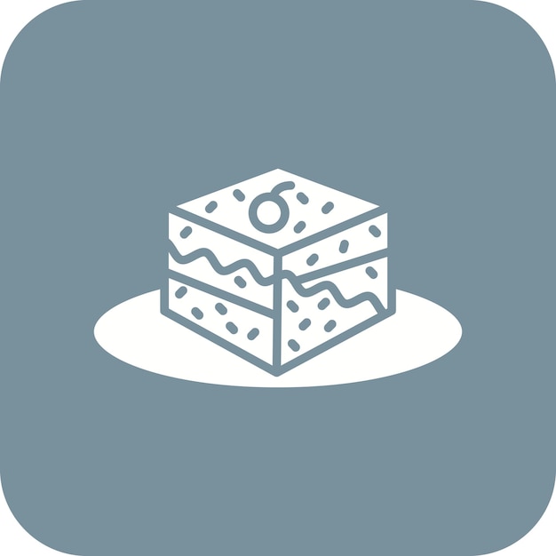Imagen vectorial del icono de Tiramisu Se puede usar para dulces y caramelos