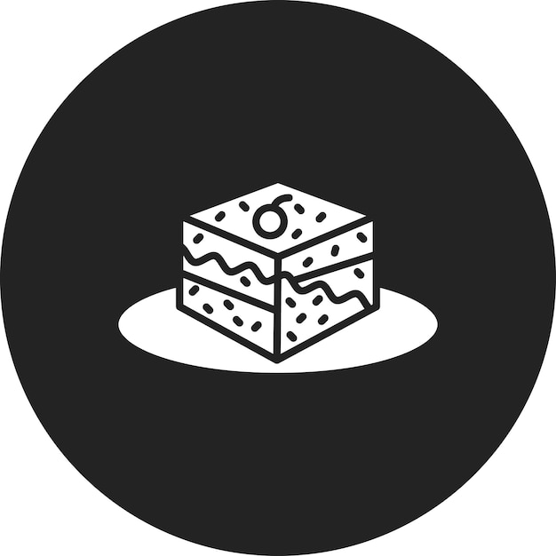 Imagen vectorial del icono de Tiramisu Se puede usar para dulces y caramelos