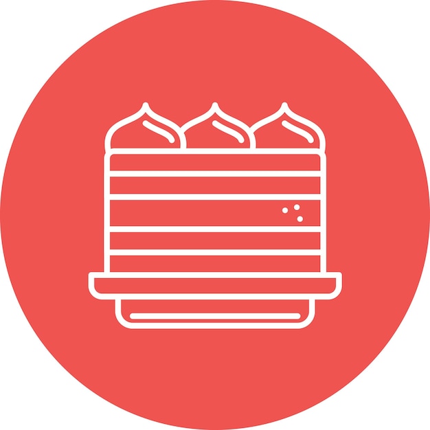 Imagen vectorial del icono de Tiramisu Se puede usar para la panadería