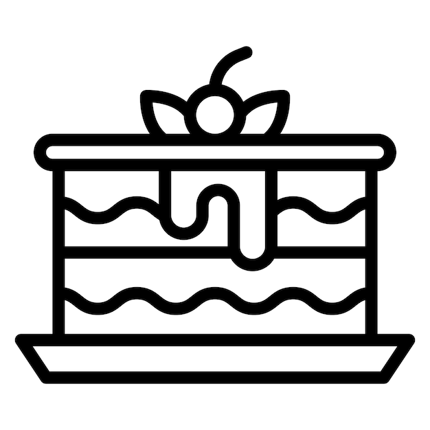 Imagen vectorial del icono de Tiramisu Puede utilizarse para Italia