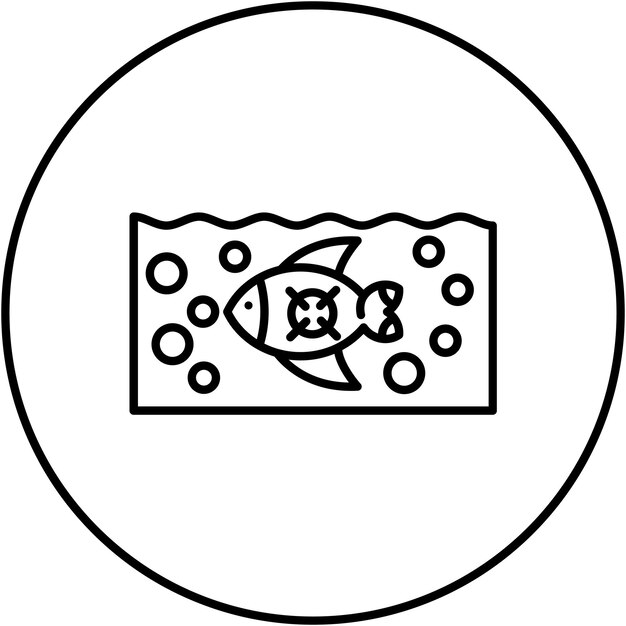 Imagen vectorial de icono de tiro al blanco bajo el agua Se puede usar para deportes acuáticos