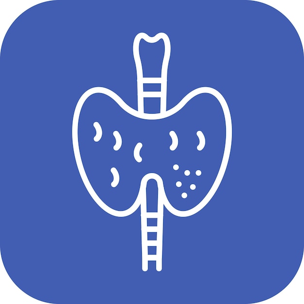 La imagen vectorial del icono de la tiroides se puede utilizar para la anatomía humana