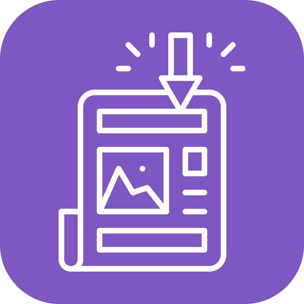 Imagen vectorial del icono del titular Se puede utilizar para el periodismo