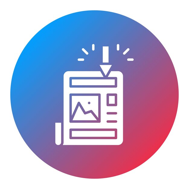 Imagen vectorial del icono del titular Se puede utilizar para el periodismo