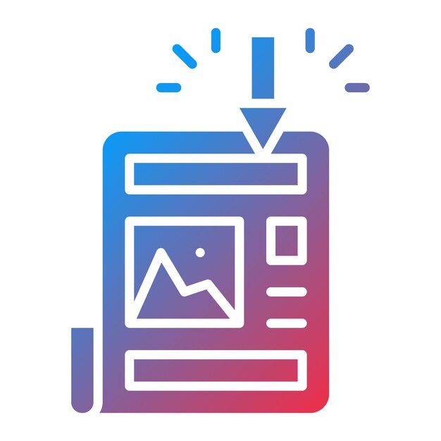 Imagen vectorial del icono del titular Se puede utilizar para el periodismo
