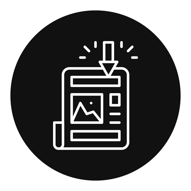 Imagen vectorial del icono del titular Se puede utilizar para el periodismo