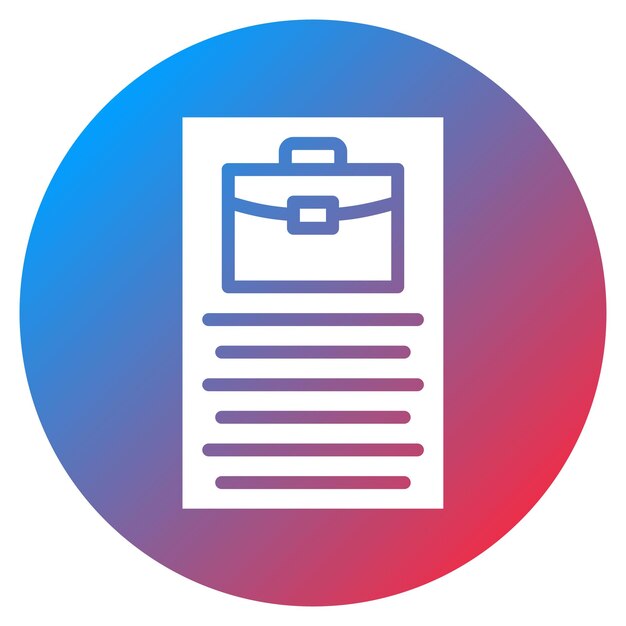 Imagen vectorial del ícono del título del trabajo Se puede utilizar para el proceso de contratación