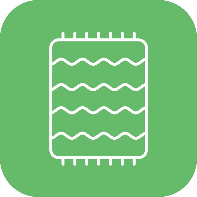 Imagen vectorial del icono de la toalla de playa Se puede usar para Coastline