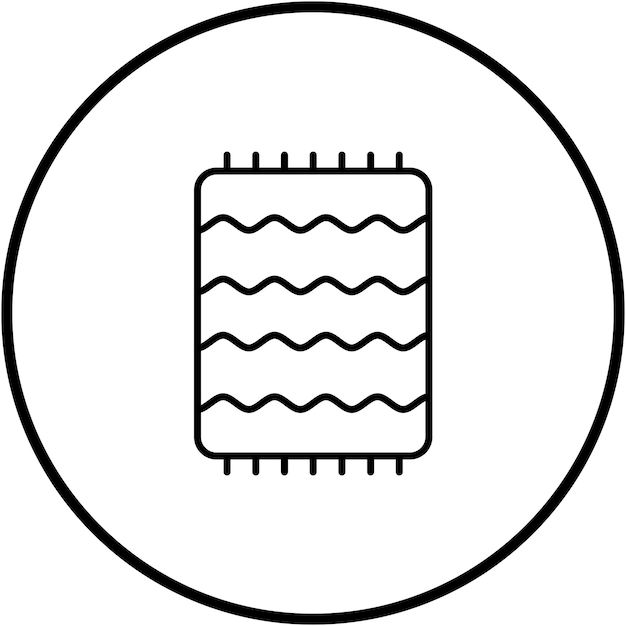Imagen vectorial del icono de la toalla de playa Se puede usar para Coastline