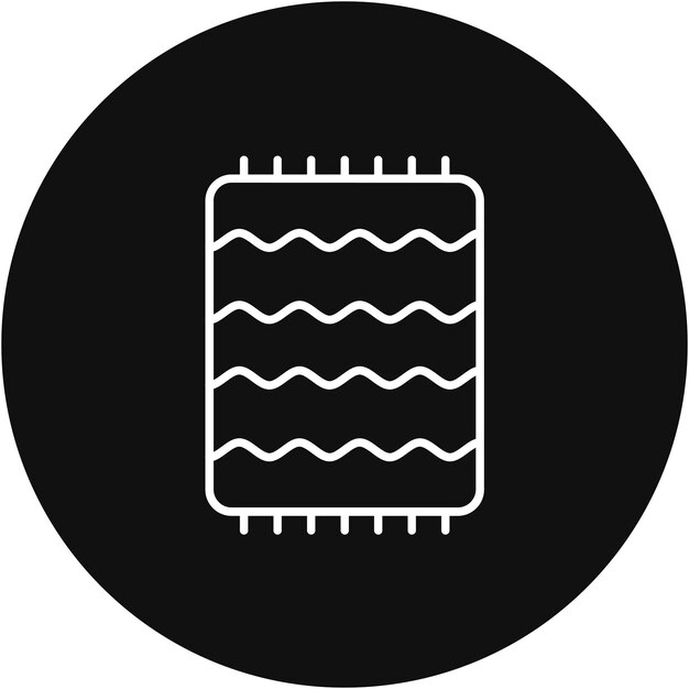 Imagen vectorial del icono de la toalla de playa Se puede usar para Coastline
