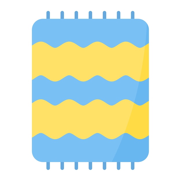 Imagen vectorial del icono de la toalla de playa Se puede usar para Coastline
