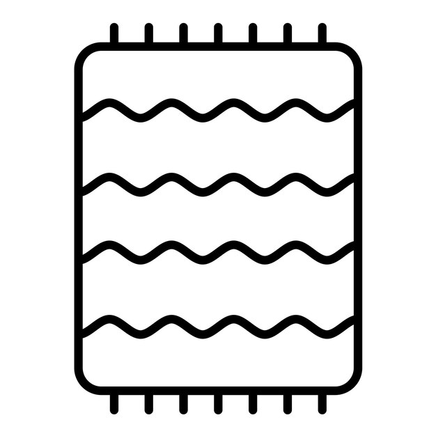 Imagen vectorial del icono de la toalla de playa Se puede usar para Coastline