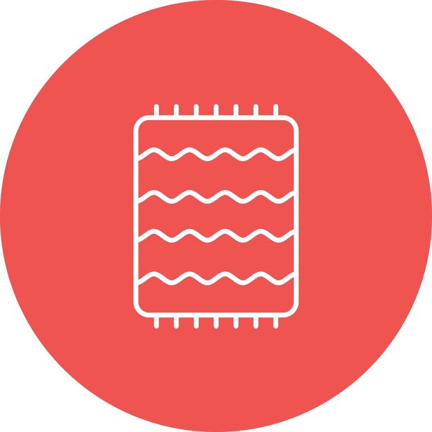 Imagen vectorial del icono de la toalla de playa Se puede usar para Coastline