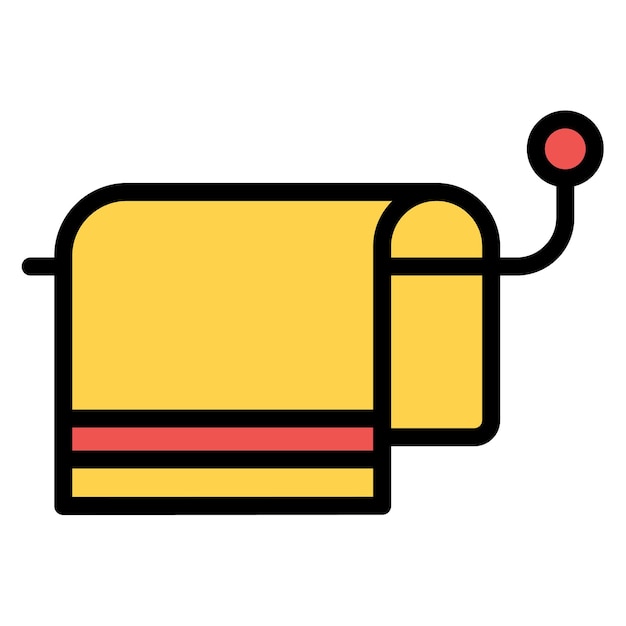 Imagen vectorial del icono de la toalla Se puede usar para la lavandería