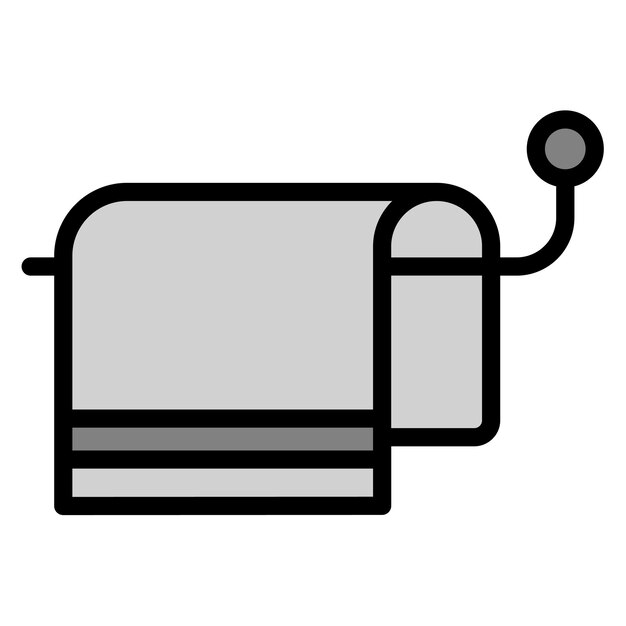 Imagen vectorial del icono de la toalla Se puede usar para la lavandería