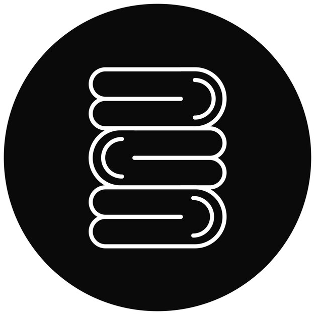 Imagen vectorial del icono de la toalla Se puede usar para Spa