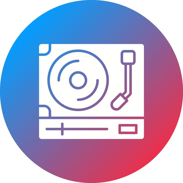 Imagen vectorial del icono del tocadiscos Se puede usar para cumpleaños