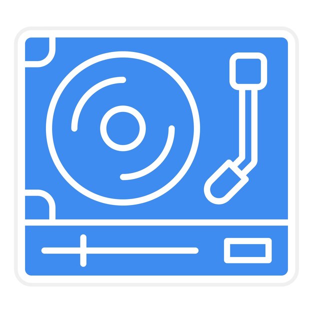 Imagen vectorial del icono del tocadiscos Se puede usar para cumpleaños
