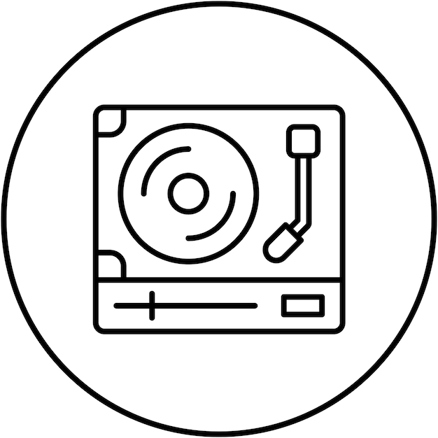 Imagen vectorial del icono del tocadiscos Se puede usar para cumpleaños