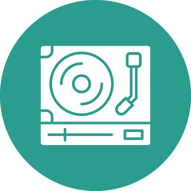 Imagen vectorial del icono del tocadiscos Se puede usar para cumpleaños