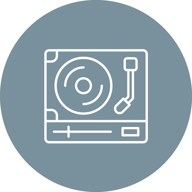 Imagen vectorial del icono del tocadiscos Se puede usar para cumpleaños