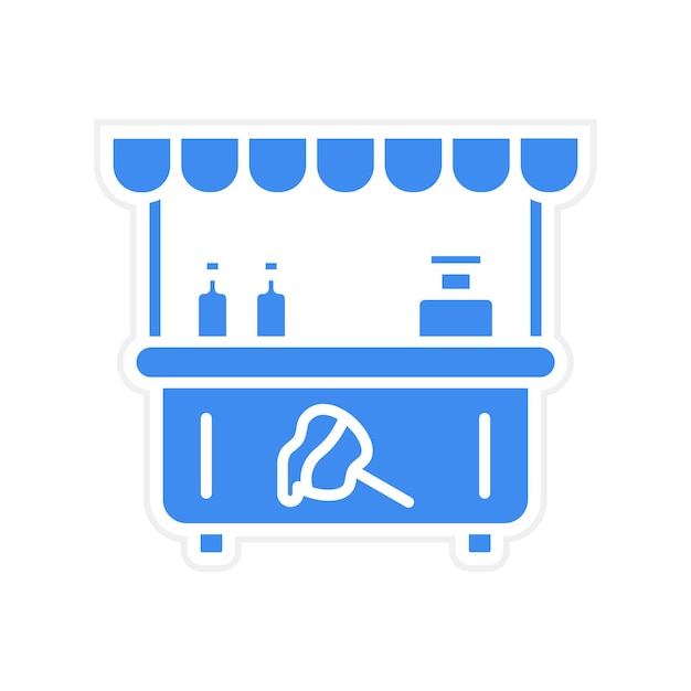 Imagen vectorial del icono de Toffee Apple Stall Se puede usar para el parque temático