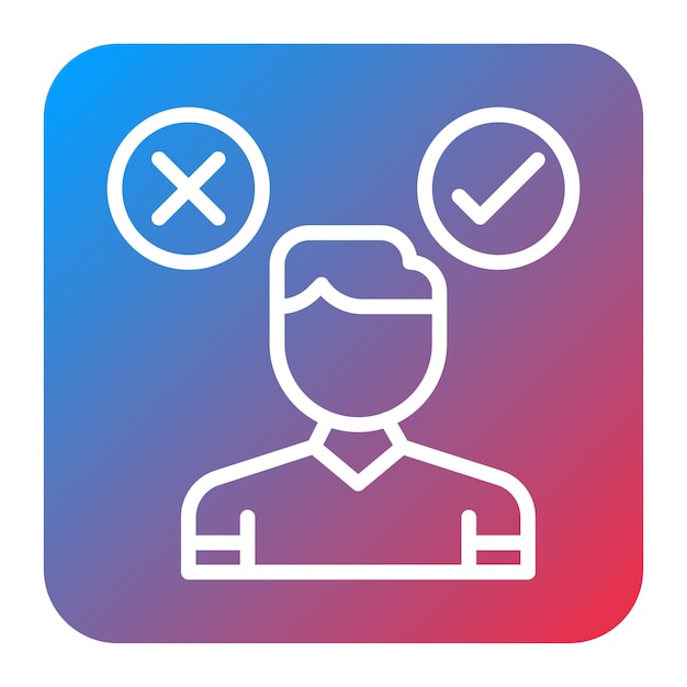 Imagen vectorial de icono de toma de decisiones Se puede utilizar para el TDAH