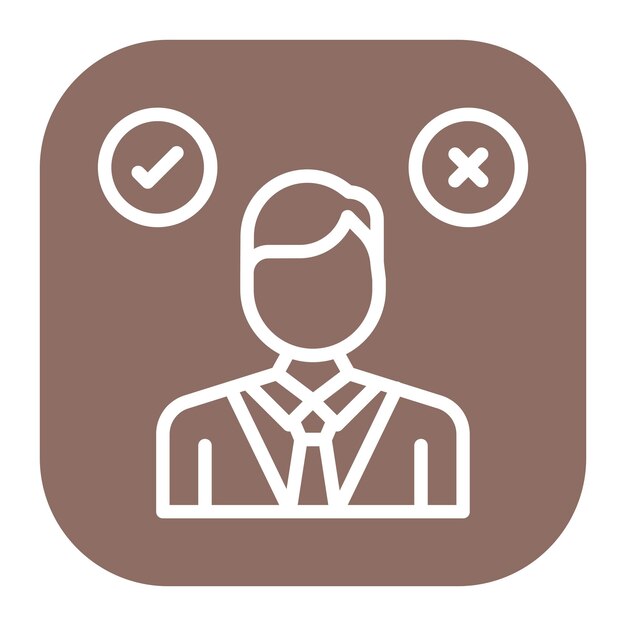 Imagen vectorial de icono para la toma de decisiones Puede utilizarse para el plan de acción