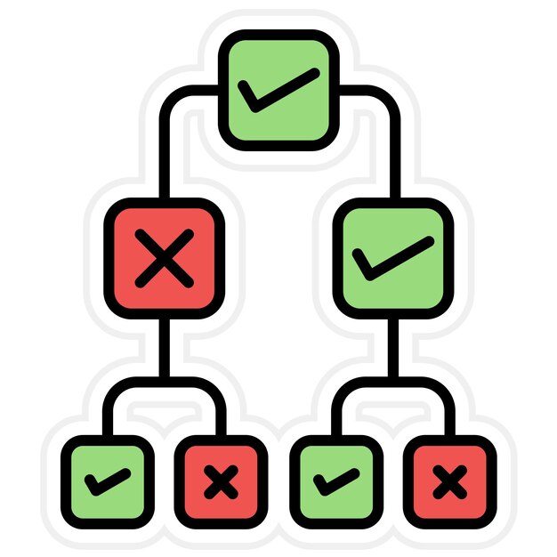 Imagen vectorial de icono de toma de decisiones Puede utilizarse para el RGPD