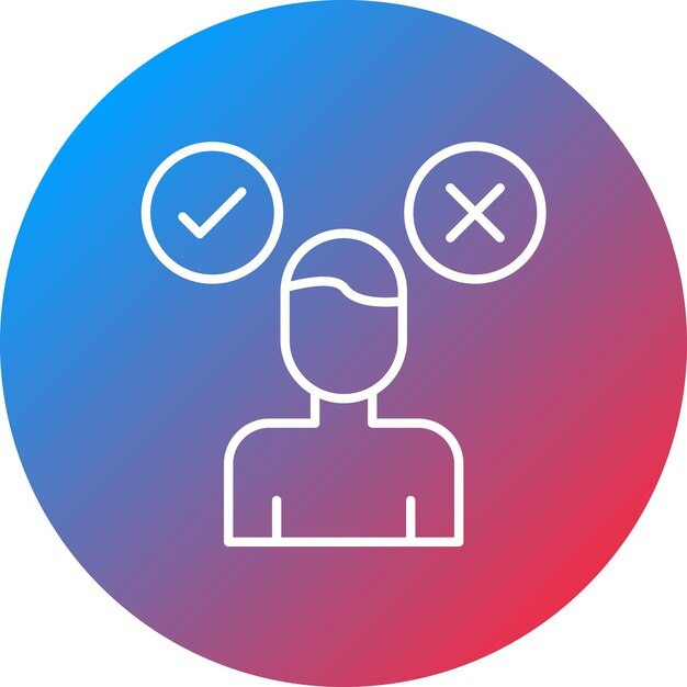 Imagen vectorial del icono del tomador de decisiones Se puede utilizar para la redacción
