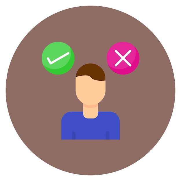 Imagen vectorial del icono del tomador de decisiones Se puede utilizar para la redacción