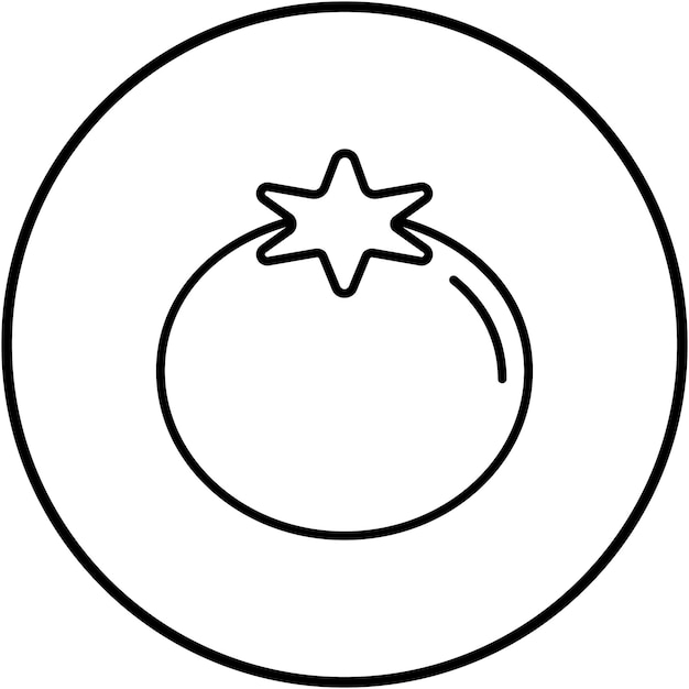 Imagen vectorial del icono del tomate Se puede utilizar para la agricultura