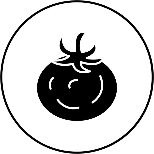 La imagen vectorial del icono del tomate se puede utilizar para el otoño