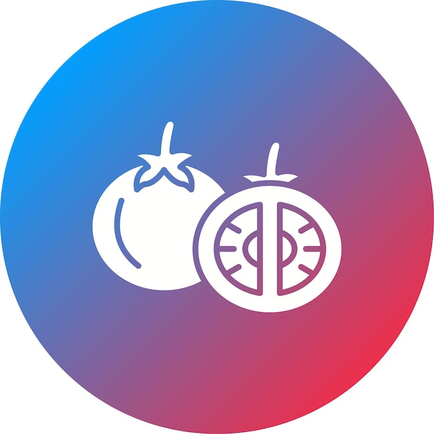 Imagen vectorial del icono del tomate Se puede utilizar para el restaurante