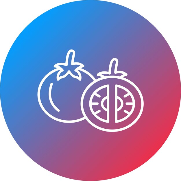 Imagen vectorial del icono del tomate Se puede utilizar para el restaurante