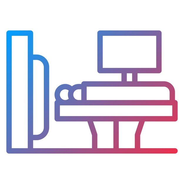 Imagen vectorial del icono de tomografía computarizada Puede utilizarse para pruebas médicas