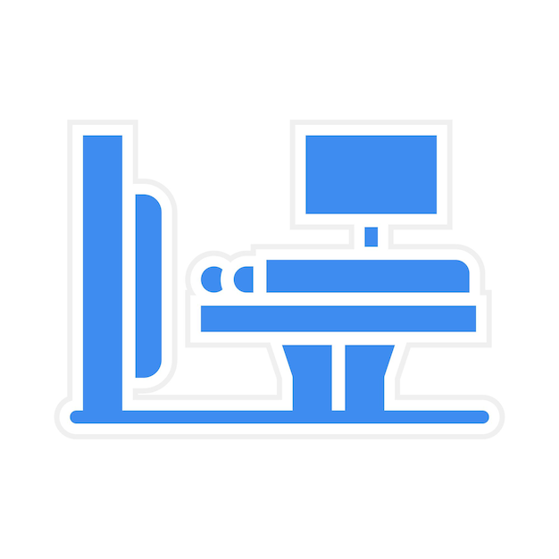 Imagen vectorial del icono de tomografía computarizada Puede utilizarse para pruebas médicas
