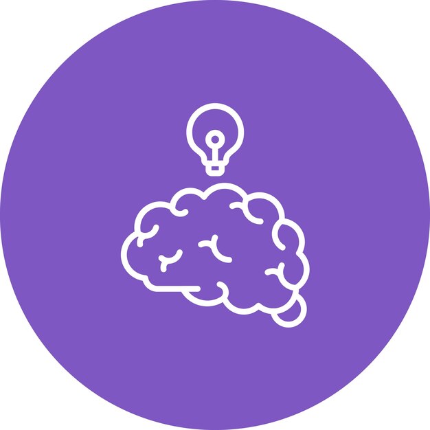 Imagen vectorial de icono de tormenta de ideas Se puede usar para el diseño