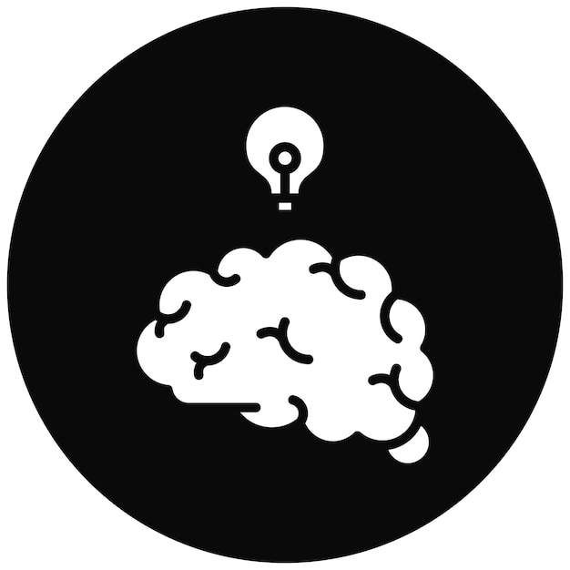Imagen vectorial de icono de tormenta de ideas Se puede usar para el diseño