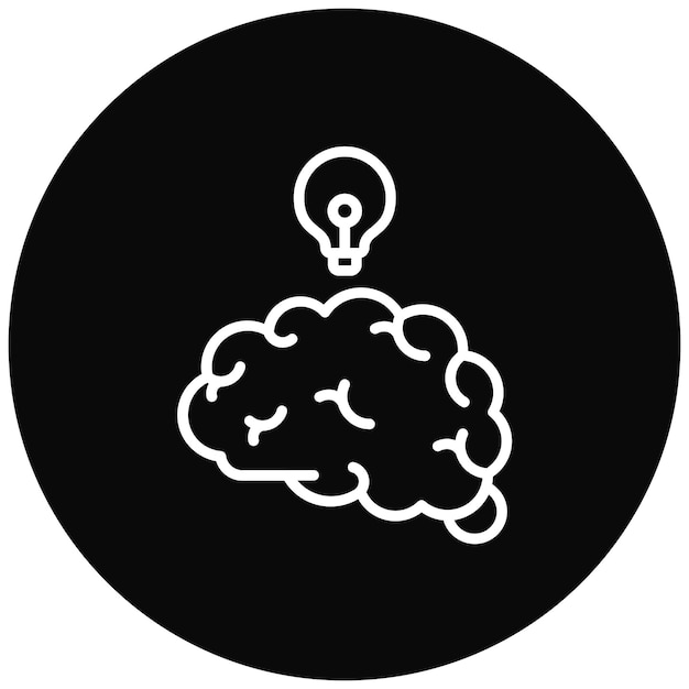 Imagen vectorial de icono de tormenta de ideas Se puede usar para el diseño