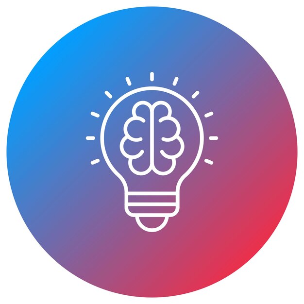 Imagen vectorial de icono de tormenta de ideas Se puede usar para Office