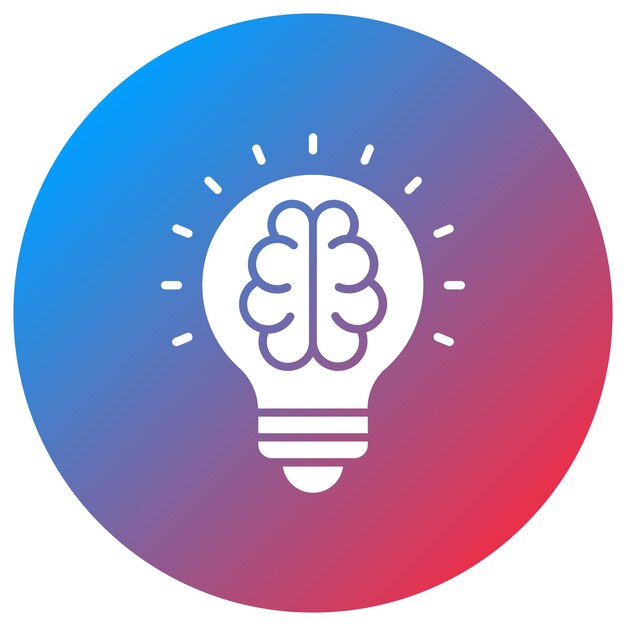 Imagen vectorial de icono de tormenta de ideas Se puede usar para Office
