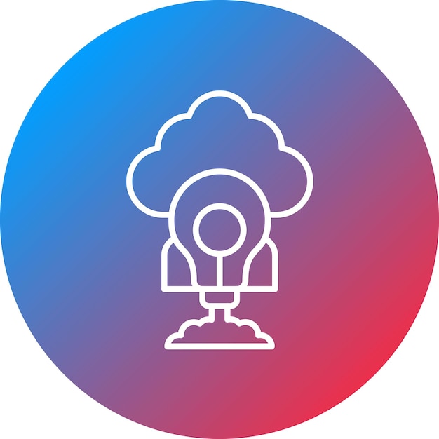 Imagen vectorial de icono de tormenta de ideas Se puede utilizar para la gestión de proyectos
