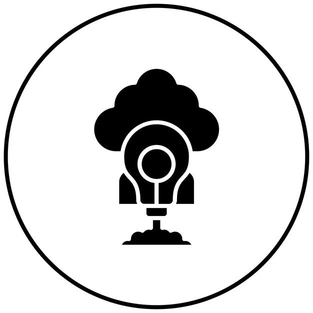 Imagen vectorial de icono de tormenta de ideas Se puede utilizar para la gestión de proyectos