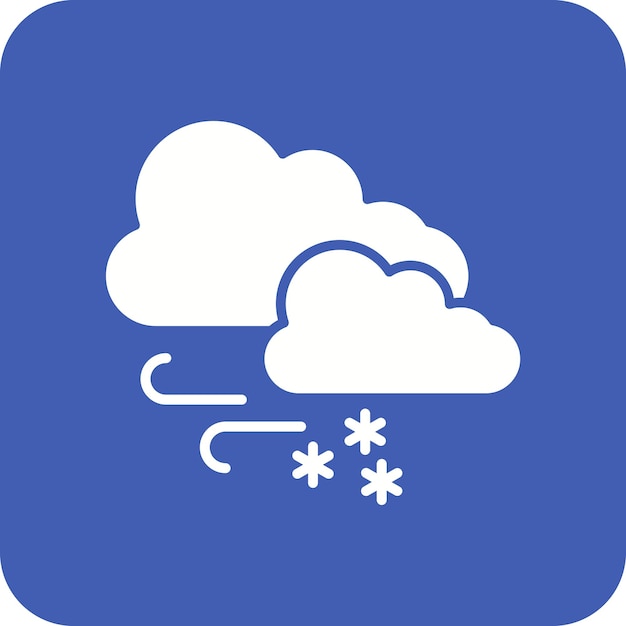 La imagen vectorial del icono de la tormenta de nieve se puede usar para desastres naturales